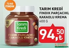 TARIM KREDİ FINDIK PARÇACIKLI KAKAOLU KREMA 400 G